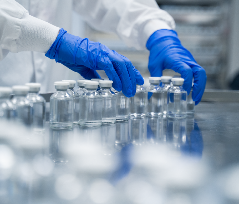 A scientist working in a lab